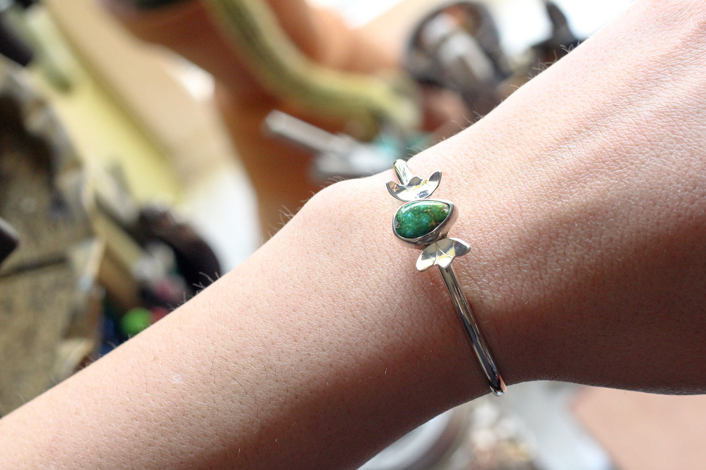Flower Cuff - Sonoran Gold Turquoise