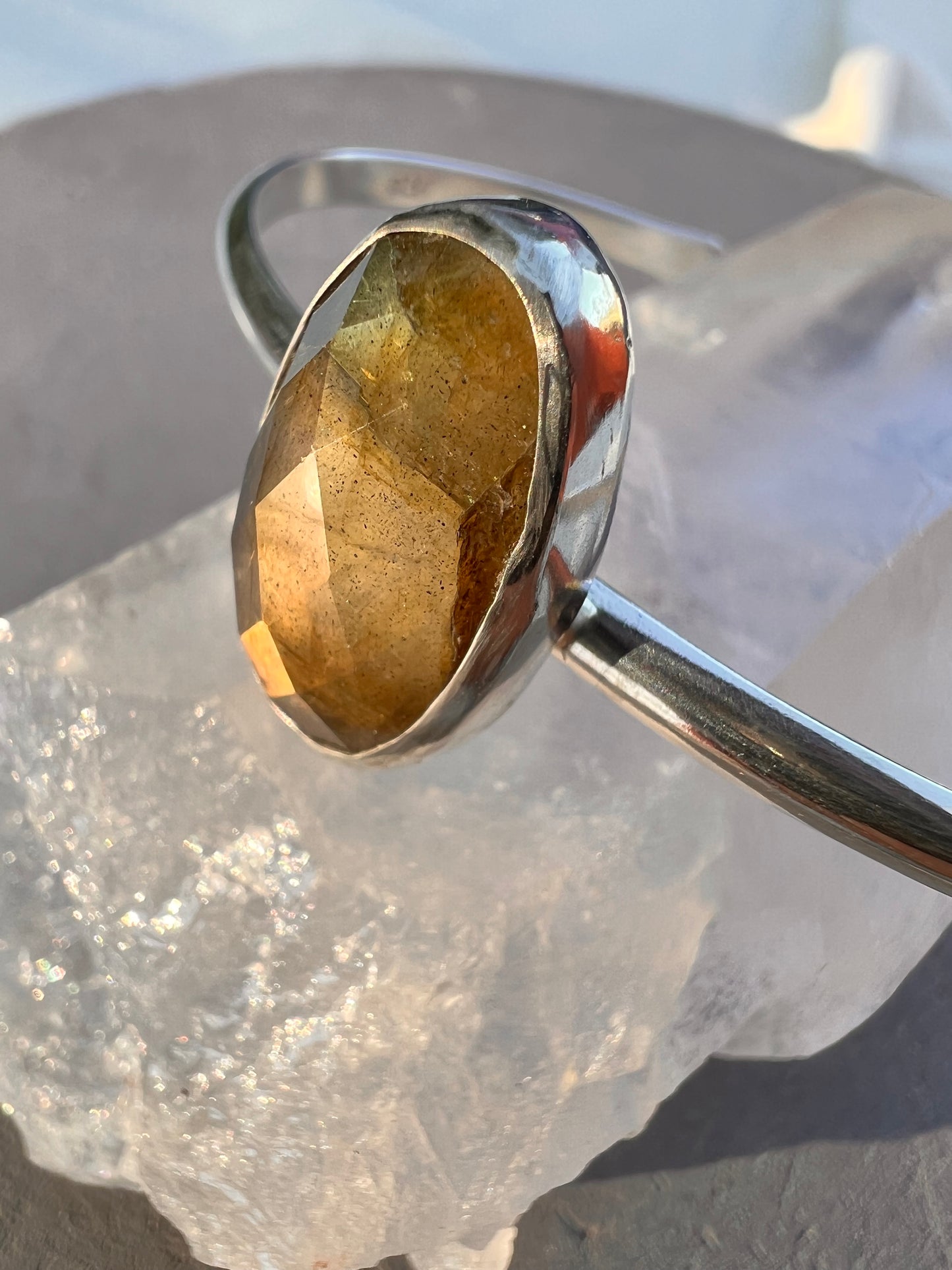 Faceted Labradorite Cuff
