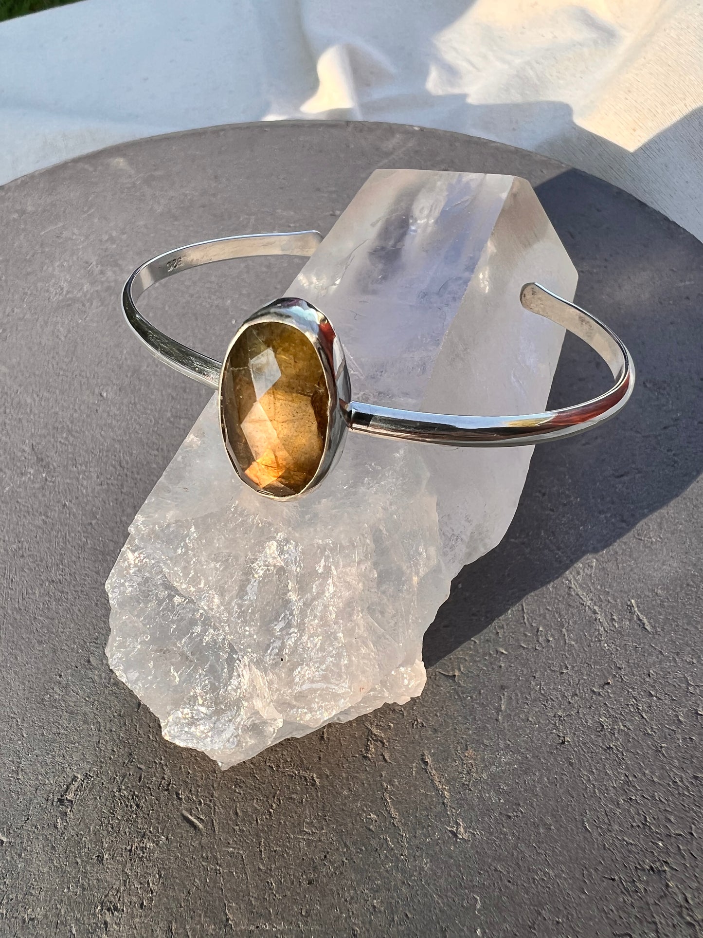 Faceted Labradorite Cuff