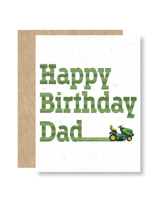 Dad Mows greeting card