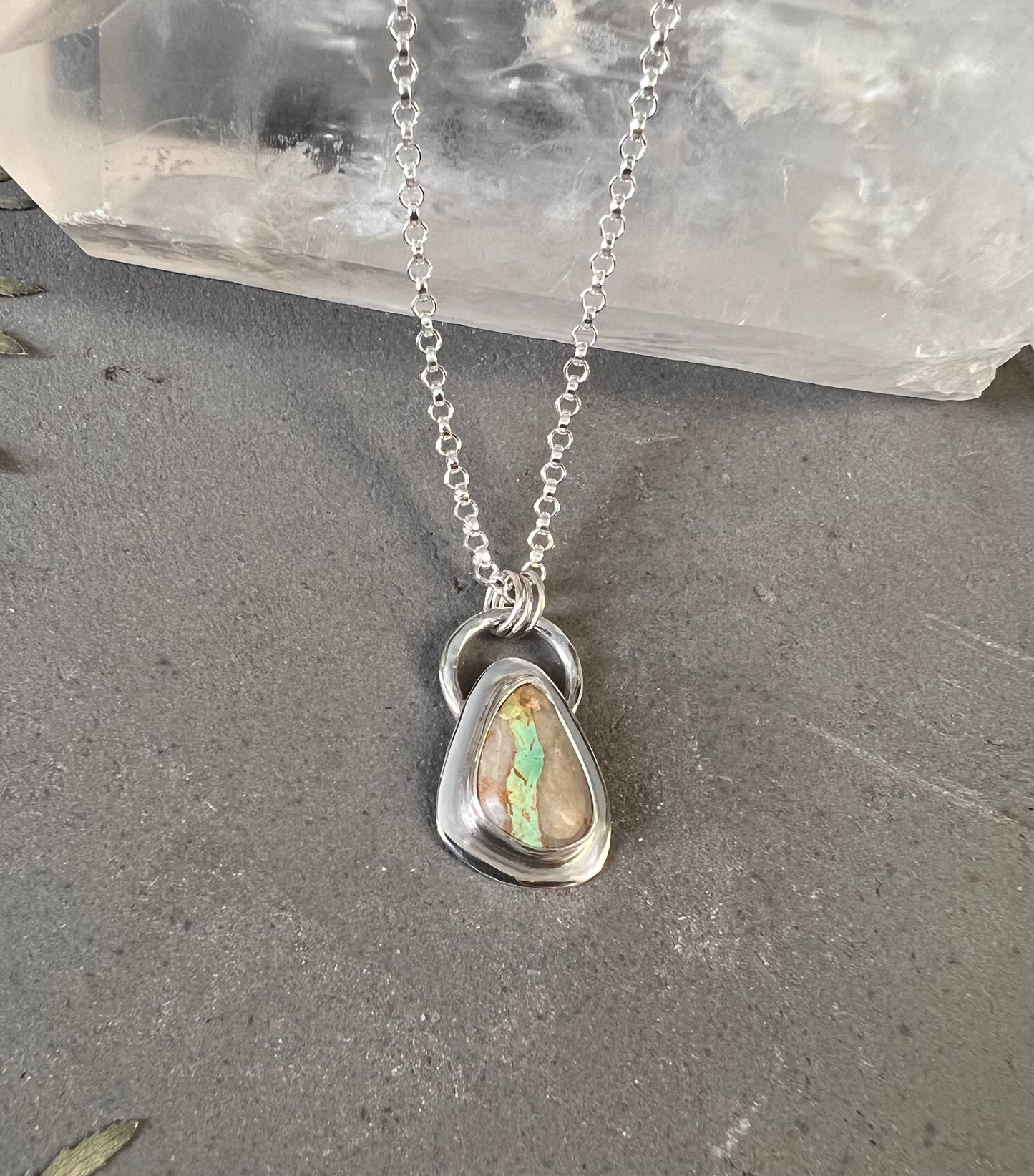 Royston Ribbon Turquoise Pendant (w/ chain)